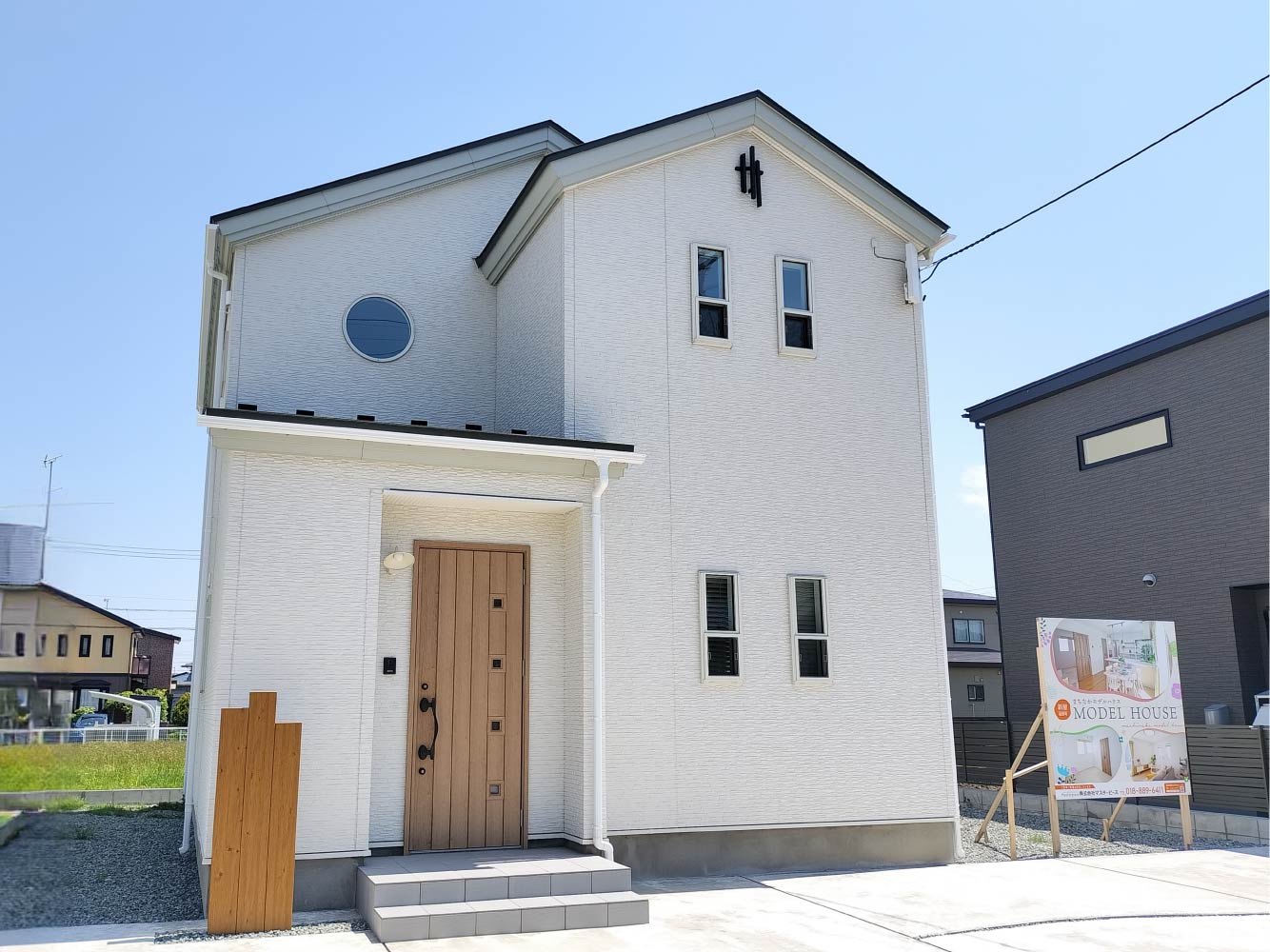 【秋田市新屋】白でまとまった北欧風の可愛らしいお家「まちなかモデルハウス新屋」好評公開中！